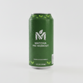 Green can of Matcha Pre-Workout on a white background