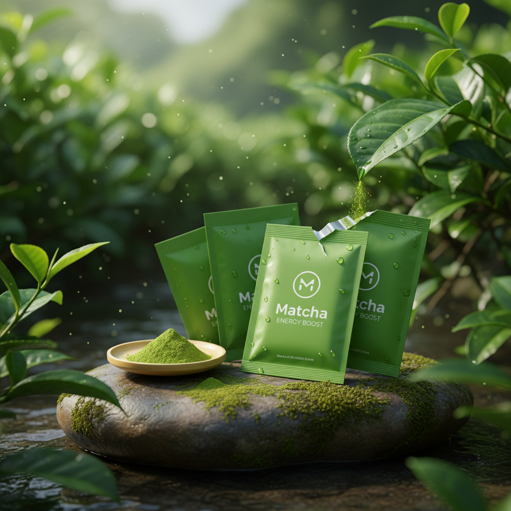 Matcha Energy Boost Packets Outdoor